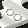 Tarnish Resistant 304 Stainless Steel Huggie Hoop Earrings EJEW-G272-02-12mm-P-3