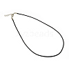 Waxed Cord Necklace Making with Iron Findings X-NJEW-R229-2.0mm-2