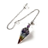 Mixed Natural Gemstone Dowsing Pendulum Big Pendants G-H285-02P-3