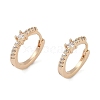 Clear Cubic Zirconia Hoop Earrings EJEW-L292-005G-1