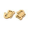 Ion Plating(IP) 304 Stainless Steel Charms STAS-M089-61G-2