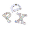 Alphabet Resin Rhinestone Patches DIY-TAC0005-45D-3