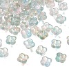 Electroplate Transparent Glass Beads GLAA-A045-03H-2