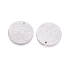 Tarnish Resistant 304 Stainless Steel Textured Pendants STAS-I098-01-20mm-P-2