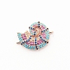 Metal Pave Colorful Cubic Zirconia Connector Charms PW23030754786-1