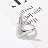 Gesture 304 Stainless Steel Rhinestone Finger Rings for Women RJEW-M048-02P-5