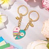 2Pcs Alloy Enamel Charm Keychains KEYC-JKC01089-2