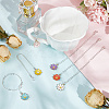 Flower Alloy Enamel Cup Pendant Decorations HJEW-AB00495-4