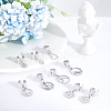 8 Pairs 8 Styles 304 Stainless Steel Cuff Earings EJEW-UN00005-2