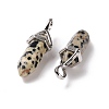 Natural Dalmatian Jasper Pointed Pendants G-K329-49P-3