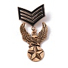 Eagle & Star Zinc Alloy Pendant Lapel Pin JEWB-WH0028-05A-1