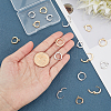 ARRICRAFT 16Pcs 8 Style Brass Micro Pave Clear Cubic Zirconia Huggie Hoop Earring Findings KK-AR0002-65-3