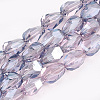 Electroplate Glass Beads Strands X-EGLA-S176-01-B03-1