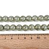 Transparent Half Spray Painted Glass Beads Strands GLAA-Q110-02A-05-4