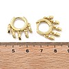 Brass Micro Pave Clear Cubic Zirconia Huggie Hoop Earrings EJEW-K083-45G-4