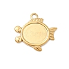 304 Stainless Steel Pendant Cabochon Settings STAS-B113-09G-05-1