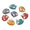 Brass Enamel Pendants KK-Q785-01G-1