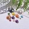 Pearlized Plated Opaque Glass Cabochons PORC-MSMC003-06-4