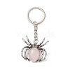 Spider Natural Rose Quartz Pendant Keychain KEYC-C015-01G-2