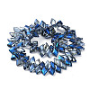 Electroplate Rhombus Glass Beads Strands EGLA-A036-12A-FR03-2
