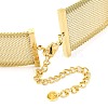 304 Stainless Steel Mesh Chain Choker Necklaces for Women NJEW-U012-03G-03-4