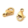 Ion Plating(IP) 304 Stainless Steel Lobster Claw Clasps Hand Polished STAS-AB09-G-01-2