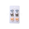 Baking Paint Acrylic Dog Stud Earrings for Women PW-WG92DC8-01-6