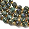 Electroplated Natural Druzy Geode Crystal Beads Strands G-F833-P01-8mm-03-4