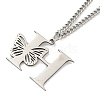 201 Stainless Steel Necklace NJEW-Q336-01H-P-4