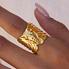 Elephant 304 Stainless Steel Cuff Open Rings LS-HL9999-2