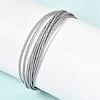Polyester Metallic Braided Multi-strand Cord Bracelet for Bracelet Making BJEW-H642-02G-08-3