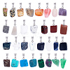 Natural & Synthetic Mixed Gemstone Pendants G-PH0001-09-1