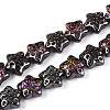 Electroplate Transparent Glass Beads Strands EGLA-N020-02H-1