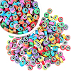 400Pcs Printed Handmade Polymer Clay Beads CLAY-PA0001-35-1