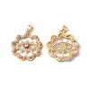 Rack Plating Brass Enamel Pendants KK-D087-27G-2