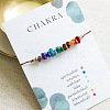 Colorful Stone Chip Braided Beaded Chakra Adjustable Bracelets for Fall and Winter Fashion Gift FJ4689-2