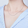 SHEGRACE Rhodium Plated 925 Sterling Silver Chain Necklaces JN737A-4