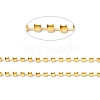 50M Rectangle Brass Rhinestone Claw Setting Chains CHC-C024-01A-G-2