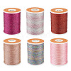6Rolls 6 Colors Polyester Metallic Thread OCOR-TA0002-82A-2