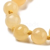 Round Natural White Jade Beaded Necklaces NJEW-F327-02C-05-2