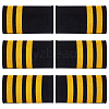 AHADERMAKER 3 Pairs 3 Styles Rectangle Polyester Pilot Epaulettes FIND-GA0003-90A-1