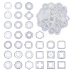 SUNNYCLUE 6 Bags 2 Styles PET Waterproof Lace Decorative Stickers STIC-SC0001-02C-1