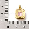 Brass Micro Pave Cubic Zirconia Pendants KK-K389-044G-3