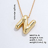 Stainless Steel Party Balloon Letter Pendant Cable Chain Necklaces for Women YF1942-14-1