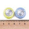 UV Plating Iridescent Acrylic with Rhinestone Beads OACR-B021-07-3