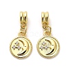 Rack Plating Brass Micro Pave Cubic Zirconia Charms KK-S398-12A-1