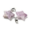 Natural Lepidolite Pendants G-B127-12P-07-2