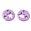 Spray Painted Brass Charms KK-Q252-003F-2