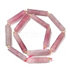 Natural Purple Madagascar Rose Quartz Beads Strands G-D353-A19-5