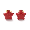 Brass Stud Earrings EJEW-F359-07G-2